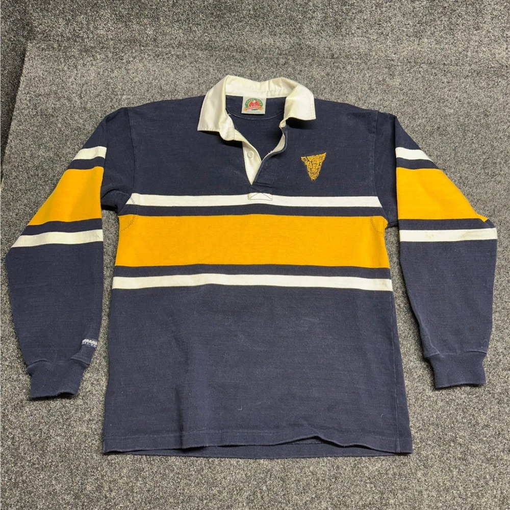 Vintage rugby polo barbarian US Naval Academy 70s Blokecore Sporty Retro